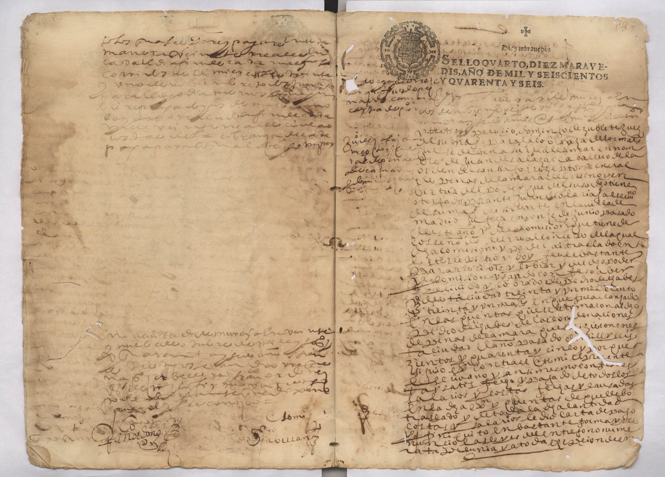 Registro de Pedro Abellán, Murcia de 1646.